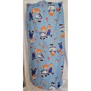 Vintage Raggedy Ann & Andy Fitted Bottom Sheet Percale Twin‎ Blue